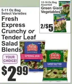 Almonte's Food Dynasty Marketplace Fresh Express Crunchy or Tender Leaf Salad Blends offer