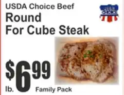 Almonte's Food Dynasty Marketplace USDA Choice Beef Round For Cube Steak offer