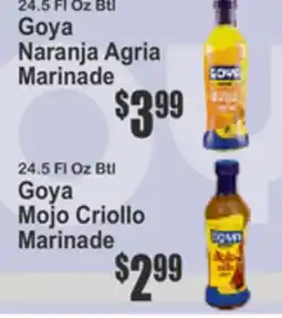 Almonte's Food Dynasty Marketplace 24.5 Fl Oz Btl Goya Naranja Agria Marinade, 24.5 Fl Oz Btl Goya Mojo Criollo Marinade offer