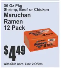 Almonte's Food Dynasty Marketplace Maruchan Ramen offer