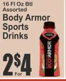 Almonte's Food Dynasty Marketplace Body Armor Sports Drinks offer