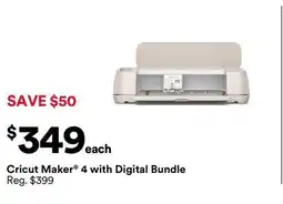 Michaels Cricut Maker 4 with Digital Bundle offer