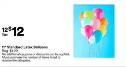 Michaels 11 Standard latex Balloons offer