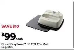 Michaels Cricut Easypress SE 9 X 9 + Mat offer