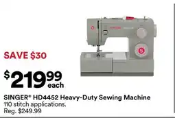 Michaels SINGER HD4452 Heavy-Duty Sewing Machine offer