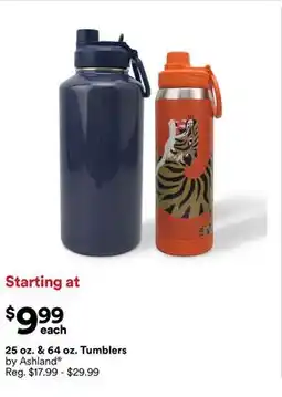 Michaels 25 oz. & 64 oz. Tumblers by Ashland offer