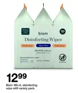 Target Biom 180-ct. disinfecting wipe refill variety pack offer