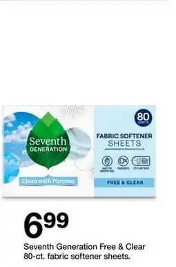 Target Seventh Generation Free & Clear 80-ct. fabric softener sheets offer