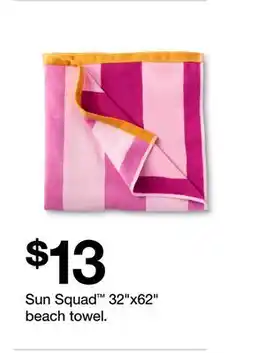Target Sun Squad 32 x62 beach towel offer