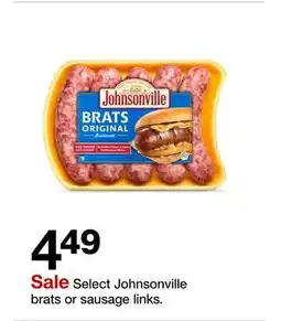Target Select Johnsonville brats or sausage links offer