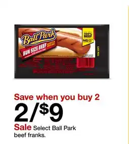 Target Select Ball Park beef franks offer