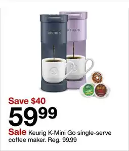 Target Keurig K-Mini Go single-serve coffee maker offer