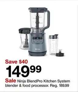Target Ninja BlendPro Kitchen System blender & food processor offer