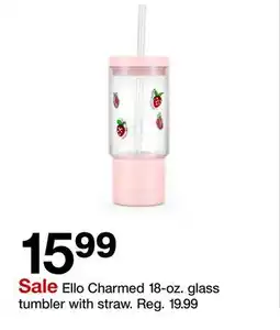 Target Ello Charmed 18-oz. glass tumbler with straw offer