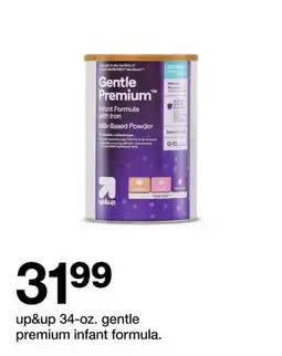 Target up&up 34 oz. gentle premium infant formula offer