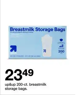 Target up & up 200-ct. breastmilk storage bags offer