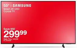 Target 55 SAMSUNG Smart 4K UHD Crystal TV offer