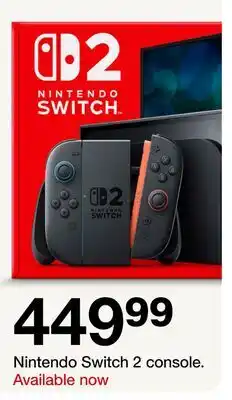 Target Nintendo Switch console offer