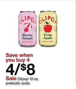 Target Olipop 12-oz. prebiotic soda offer