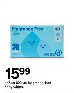 Target up & up 800-ct. fragrance-free baby wipes offer