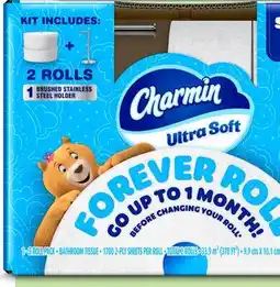 Target Charmin Ultra Soft Forever Roll starter kit with 2 toilet paper rolls + 1 holder offer