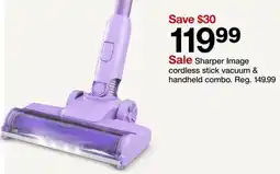 Target Sharper Image cordless stick vacuum & handheld combo offer