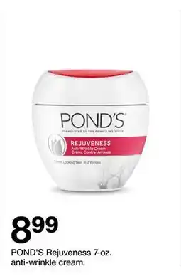 Target POND'S Rejuveness 7-oz.. anti-wrinkle cream offer