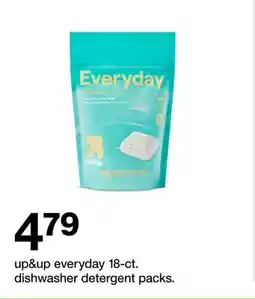 Target up & up everyday 18-ct. dishwasher detergent packs offer