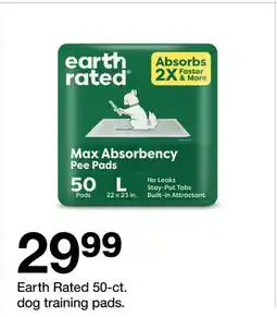 Target Earth Rated 50-ct. dog training pads offer