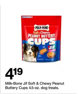 Target Milk-Bone Jif Soft & Chewy Peanut Buttery Cups 4.5-oz. dog treats offer