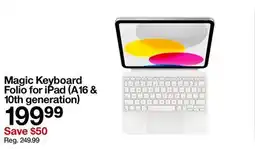 Target Magic Keyboard Folio for iPad (A16 & 10th gen.) offer