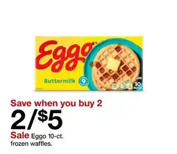 Target Eggo 10-ct. frozen waffles offer