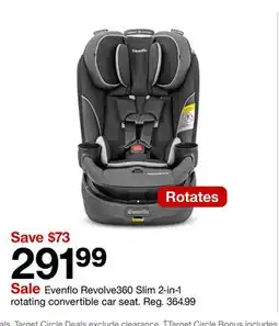 Target Evenflo Revolve360 Slim 2-in-1 rotating convertible car seat offer