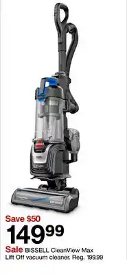 Target BISSELL CleanView Max Lift Off vacuum cleaner offer