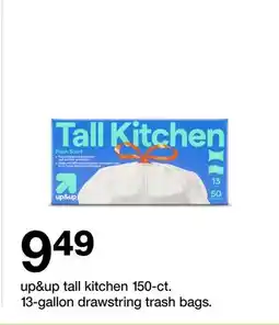 Target up & up tall kitchen 150-ct. 13-gallon drawstring trash bags offer