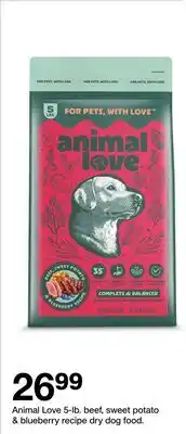 Target Animal Love 5-lb. beef, sweet potato & blueberry recipe dry dog food offer