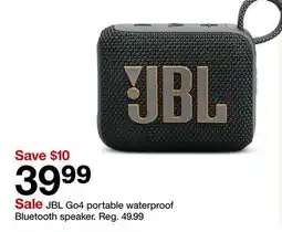 Target JBL Go4 portable waterproof Bluetooth speaker offer