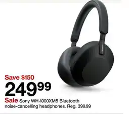Target Sony WH-1000XM5 Bluetooth noise-cancelling headphones offer
