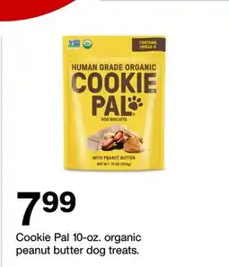Target Cookie Pal 10-oz. organic peanut butter dog treats offer
