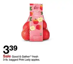 Target Good & Gather fresh 3-lb. bagged Pink Lady apples offer