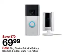 Target Ring Starter Set with Battery Doorbell & Indoor Cam offer