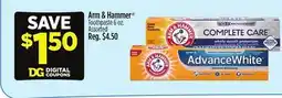 Dollar General Arm & Hammer Toothpaste offer