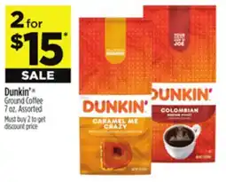 Dollar General Dunkin' Ground Coffee offer
