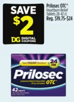 Dollar General Prilosec OTC Heartburn Relief Tablets offer