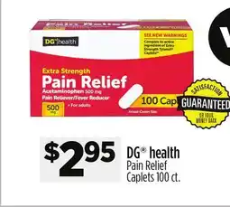 Dollar General DG health Pain Relief Caplets offer