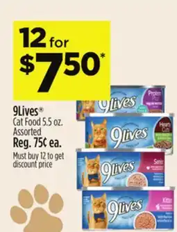 Dollar General 9Lives Cat Food offer