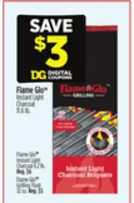 Dollar General Flame Glo Instant Light Charcoal offer
