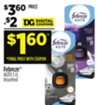 Dollar General Febreze AUTO offer