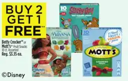 Dollar General Betty Crocker or Mott's Fruit Snacks offer