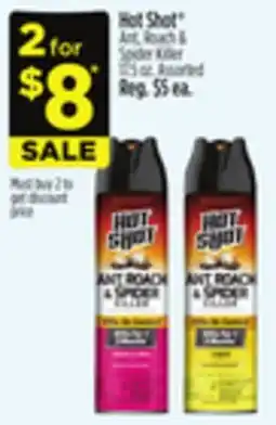 Dollar General Hot Shot Ant, Roach & Spider Killer offer